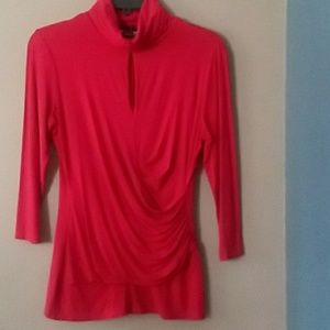 BEAUTIFUL 3/4 SLEEVE HIGH NECK ROUCHED WAIST TOP🌹